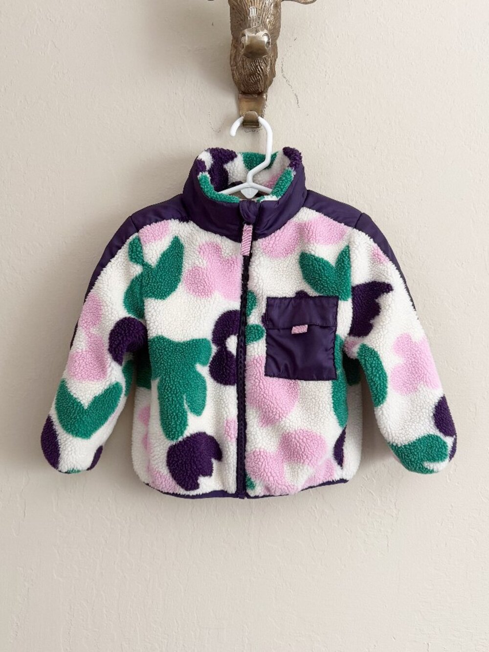 H&M Floral Fleece Jacket • 2T